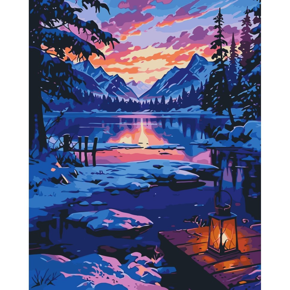 Картина за номерами "Зимовий пейзаж" 40х50 см Картина за номерами "Зимовий пейзаж" 40х50 см