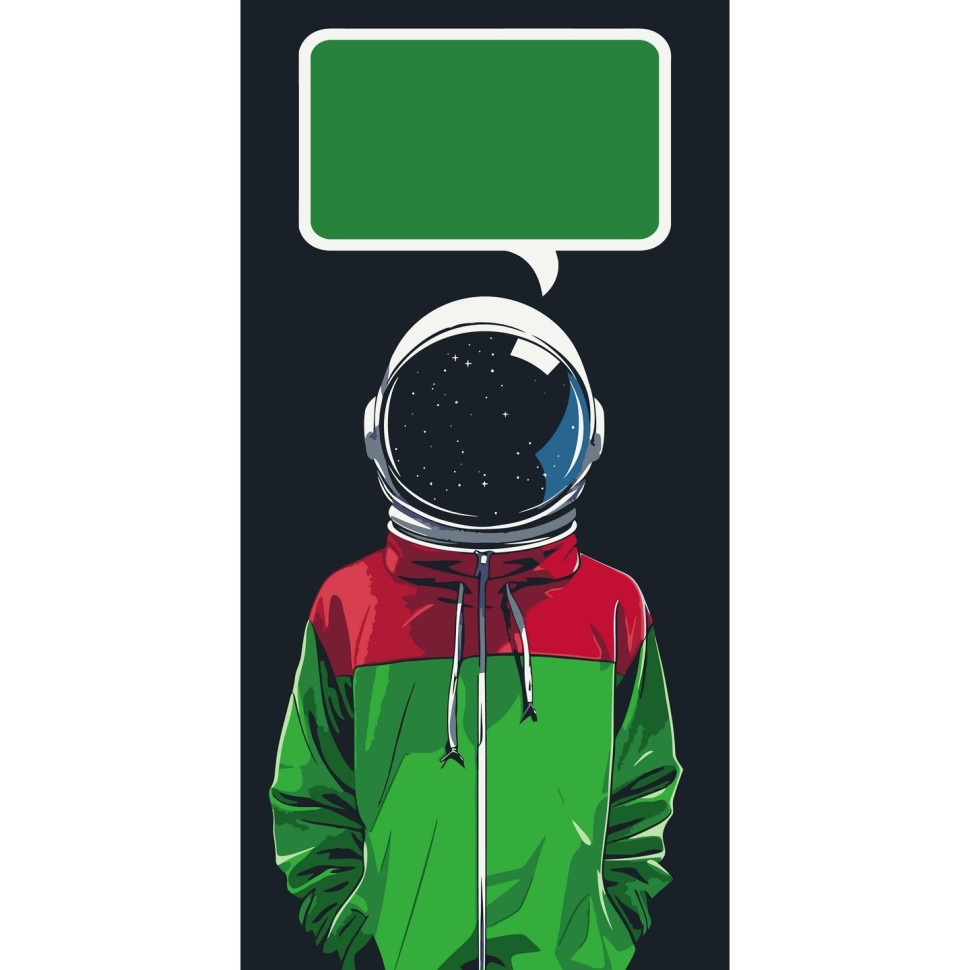 Листівка за номерами "Космонавт" 40х80 см Листівка за номерами "Космонавт" 40х80 см
