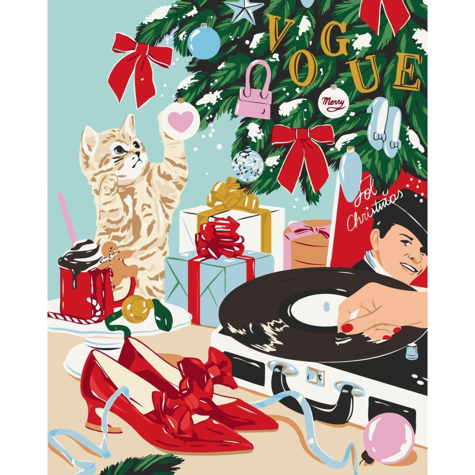 Картина за номерами "Новорічний вайб" 40х50 см Картина за номерами "Новорічний вайб" 40х50 см