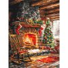 Картина за номерами "Затишок різдвяного вогнища", 30х40 см
