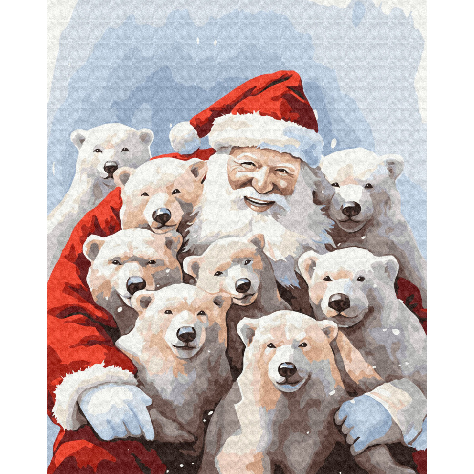 Картина за номерами "Друзі Санти", 40х50 см Картина за номерами "Друзі Санти", 40х50 см