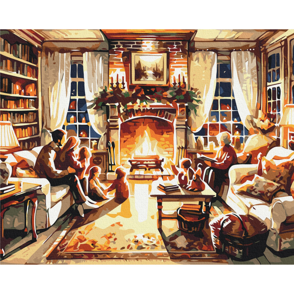 Картина за номерами "Затишний сімейний вечір", 40х50 см Картина за номерами "Затишний сімейний вечір", 40х50 см