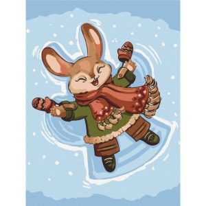 Картина за номерами "Сніговий зайчик", 30х40 см