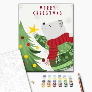 Alternative view of Картина за номерами "Полярний ведмедик", 30х40 см