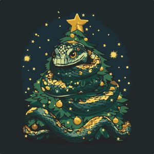 Картина по номерам "Праздничная змея" 40х40 см