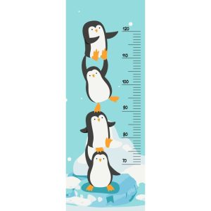 Ростомір за номерами "Пінгвінчики" 30х80 см