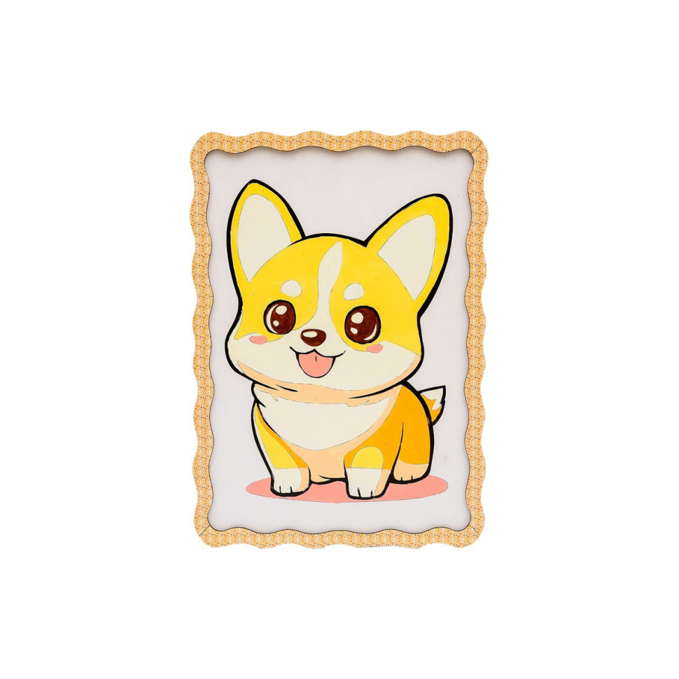 Картина по номерах "Коргі" формат А4 пензлик, фарби, кріплення для стіни Картина по номерах "Коргі" формат А4 пензлик, фарби, кріплення для стіни - Зображення 3