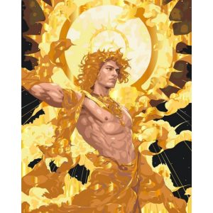 Картина за номерами "Володар світла" з металізованими фарбами 40x50 см