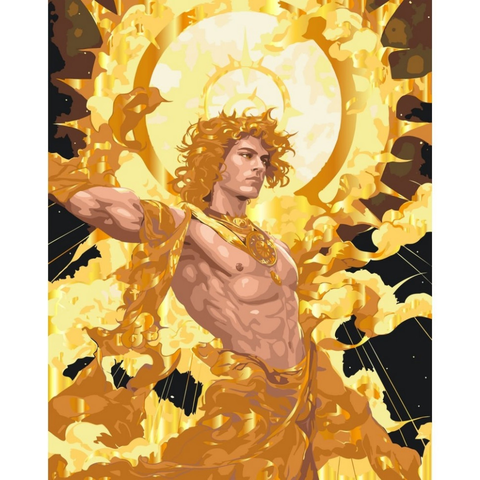 Картина за номерами "Володар світла" з металізованими фарбами 40x50 см Картина за номерами "Володар світла" з металізованими фарбами 40x50 см