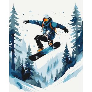 Картина за номерами "Сніжний екстрім" 40x50 см