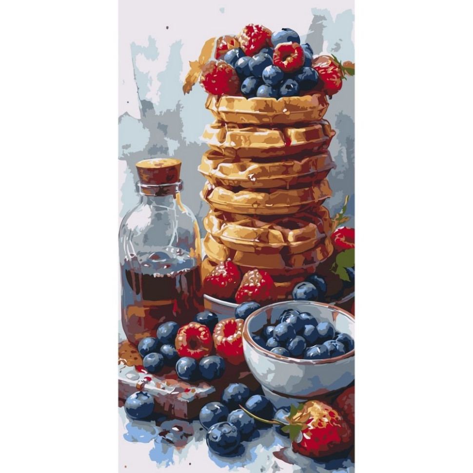 Картина за номерами "Солодкі вафлі" 40x80 см Картина за номерами "Солодкі вафлі" 40x80 см