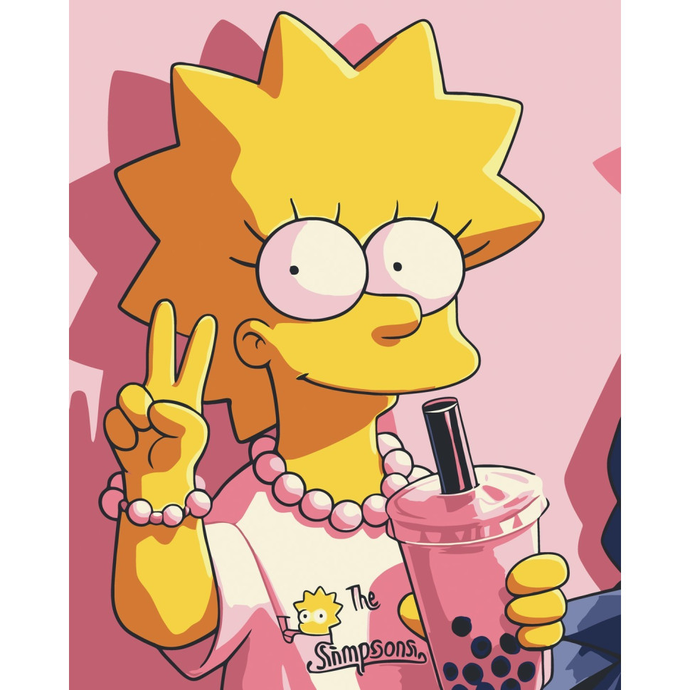Картина за номерами "Ліса Сімпсон" 40х50 см Картина по номерам "Лиза Симпсон" 40х50 см
