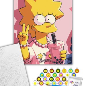 Alternative view of Картина по номерам "Лиза Симпсон" 40х50 см