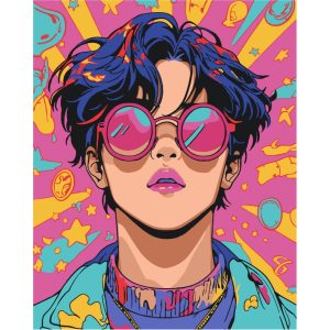 Картина по номерам "Розовые очки" 40х50 см