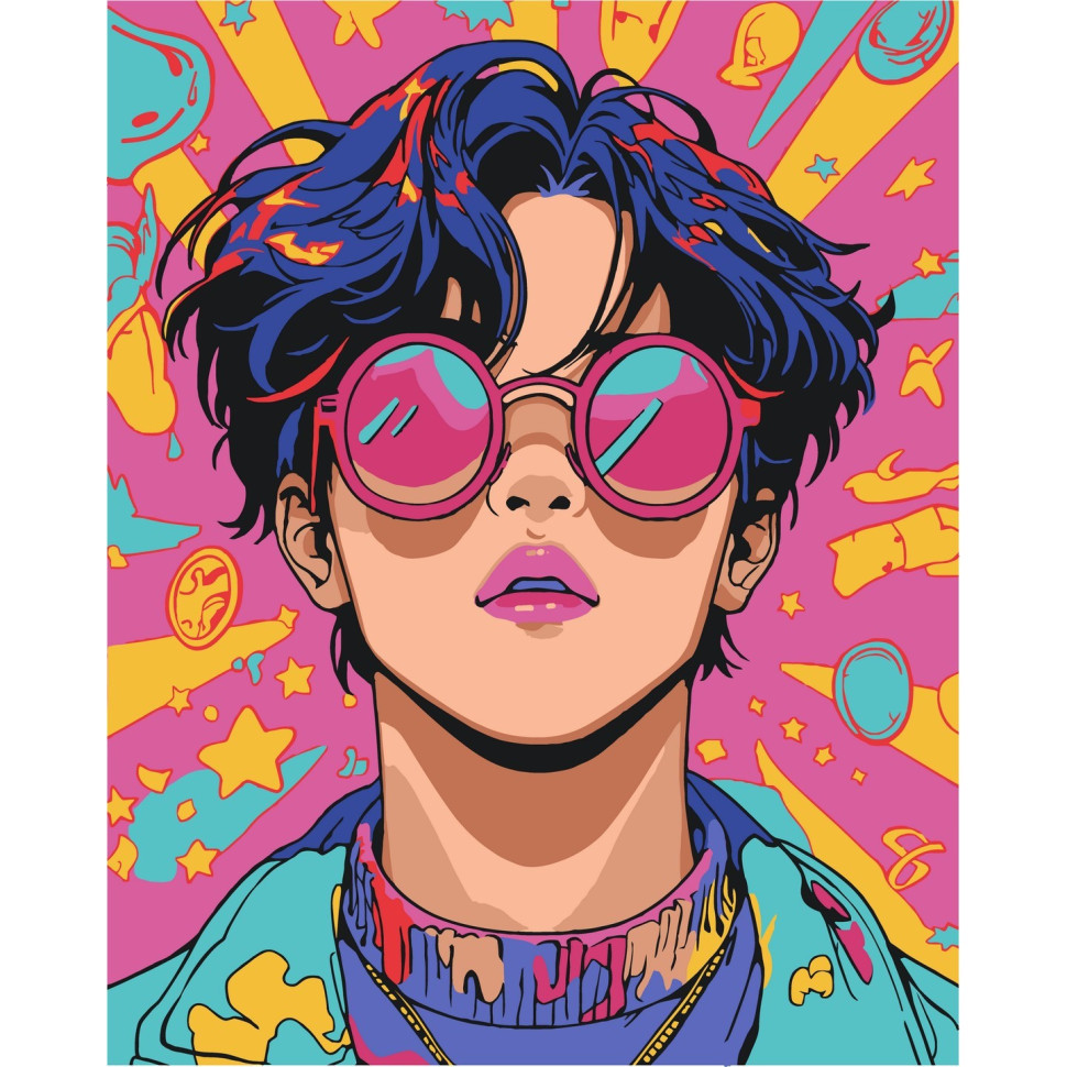 Картина за номерами "Рожеві окуляри" 40х50 см Картина по номерам "Розовые очки" 40х50 см