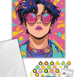 Alternative view of Картина по номерам "Розовые очки" 40х50 см