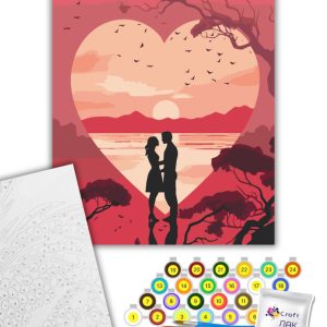 Alternative view of Картина за номерами "Силует кохання" 40х50 см