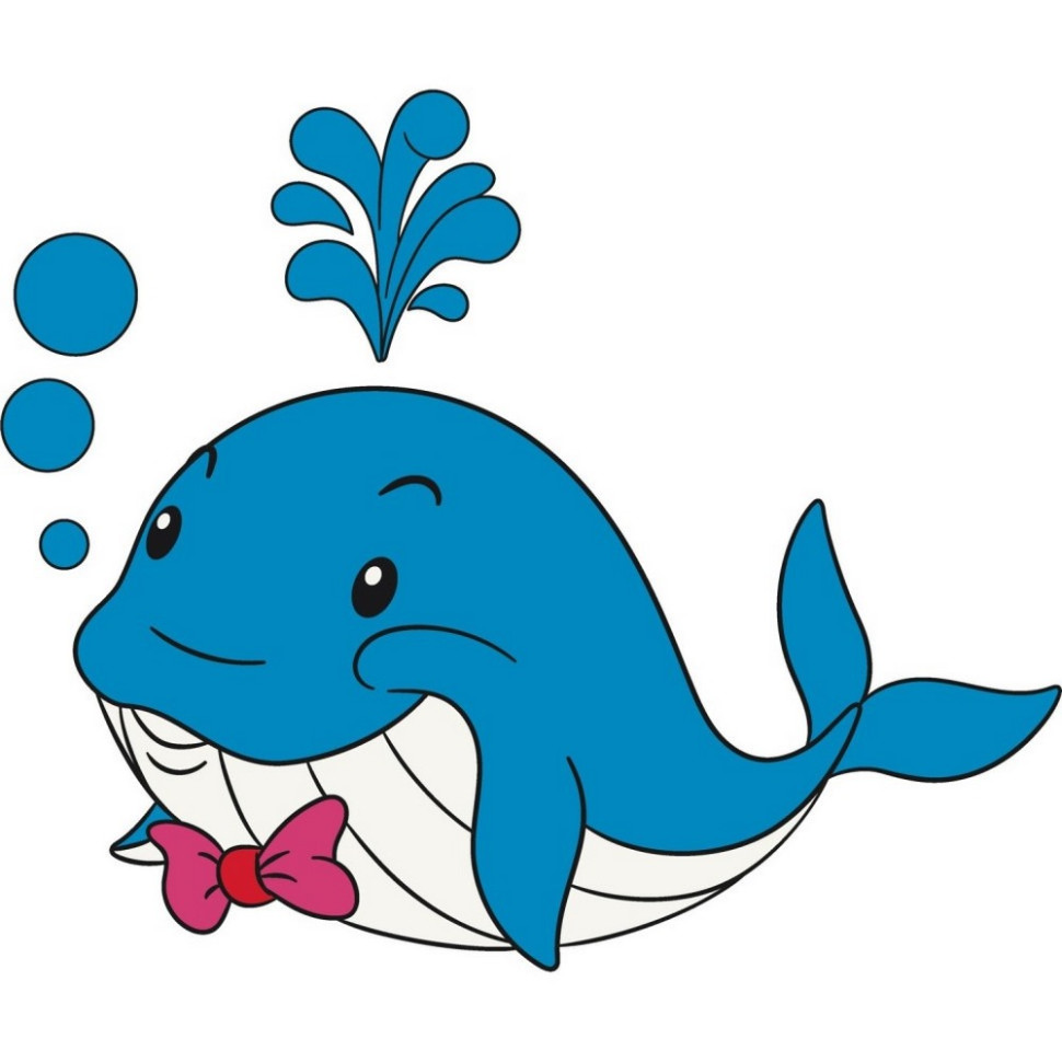 Розпис по полотну "Веселий кит" 25х30 см Розпис по полотну "Веселий кит" 25х30 см