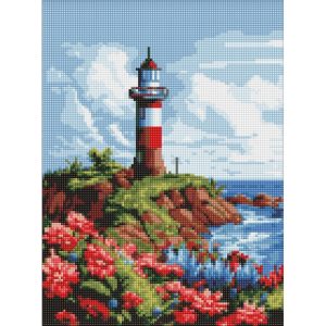 Алмазна мозаїка без підрамника "Мальовничий край" 30х40 см