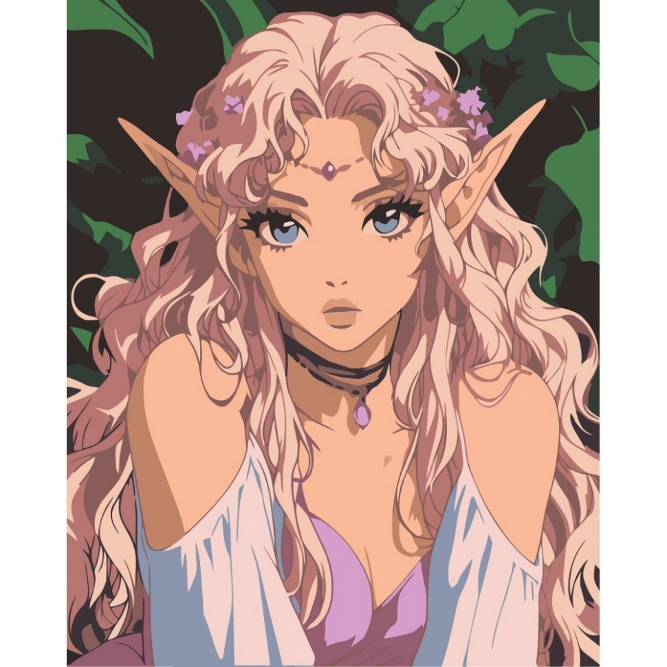 Картина за номерами "Ельфійська принцеса" 40х50 см Картина за номерами "Ельфійська принцеса" 40х50 см