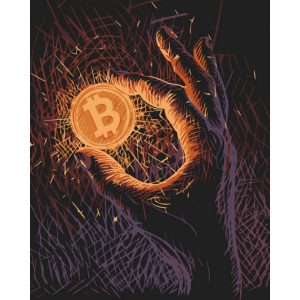 Картина за номерами "Біткоін" 40х50 см