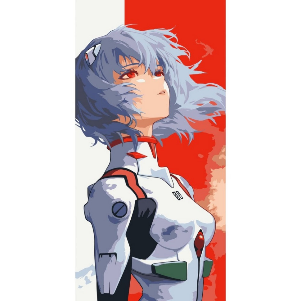 Картина за номерами "Аянамі Рей, Євангеліон" 40х80 см Картина за номерами "Аянамі Рей, Євангеліон" 40х80 см