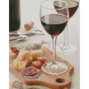 Алмазна мозаїка "Келихи з коханням" 30х40 см