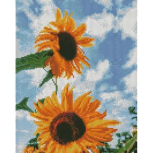 Алмазна мозаїка "Соняшники в небі" 30х40 см