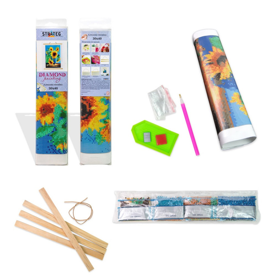 Алмазна мозаїка без підрамника "Гепард" 30х40 см Алмазна мозаїка без підрамника "Гепард" 30х40 см - Зображення 2