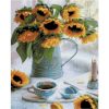 Алмазна мозаїка "Соняшники у глечику" 40х50 см