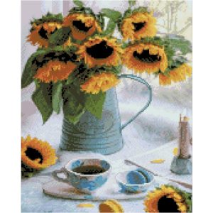 Алмазна мозаїка "Соняшники у глечику" 40х50 см