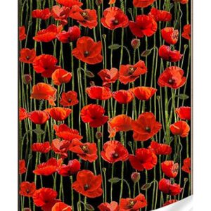 Алмазна мозаїка "Маки на чорному фоні" 30х40 см