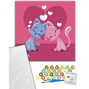 Alternative view of Картина за номерами "Закохані кошенята" 40x40 см