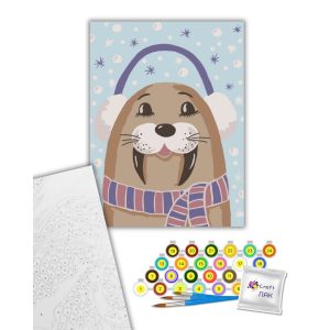 Alternative view of Картина по номерам "Счастливый моржик" 30x40 см