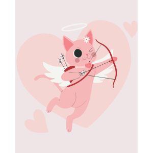 Картина по номерам "Хвостатый Купидон" 40x50 см