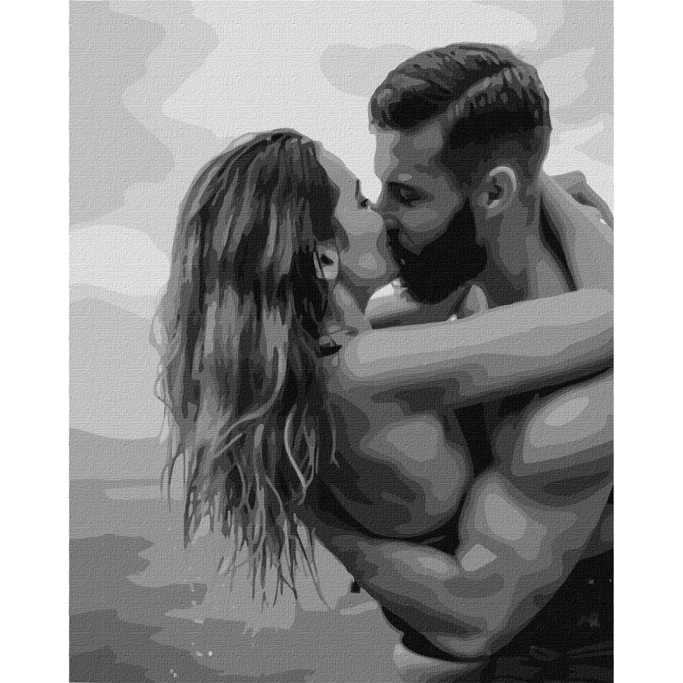 Картина за номерами "Поцілунок на узбережжі" Ідейка 40х50 см Картина за номерами "Поцілунок на узбережжі" Ідейка 40х50 см