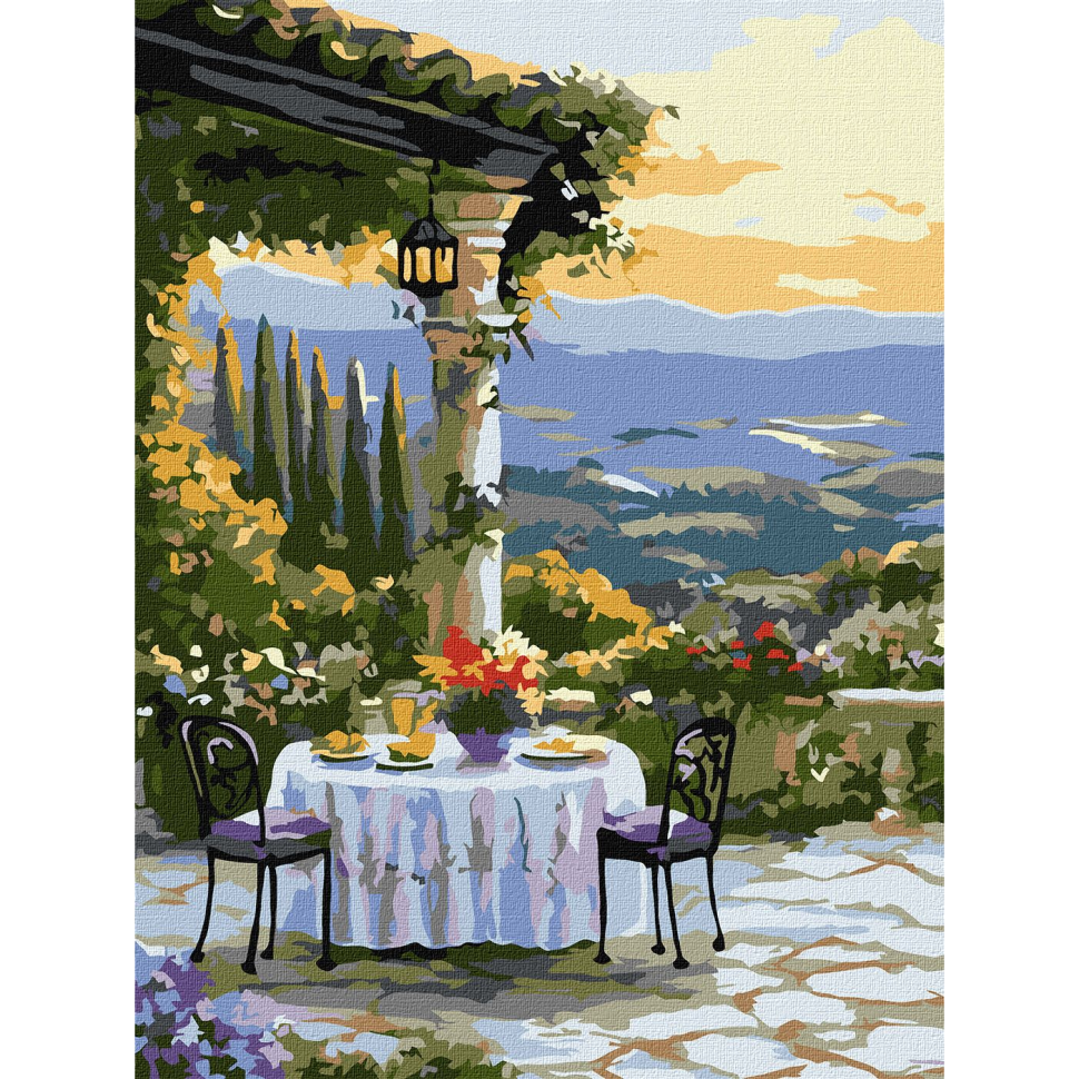 Картина за номерами "Мальовнича вечеря" Ідейка 30х40 см Картина по номерам "Живописный ужин" Идейка 30х40 см