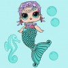 Картина за номерами "L.O.L. Surprise! Mermaids Merbaby", 40х40 см