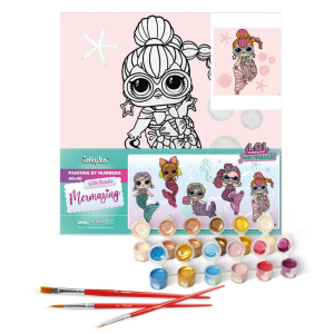 Alternative view of Картина за номерами "L.O.L. Surprise! Mermaids Neon QT", 40х40 см