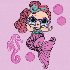Картина за номерами "L.O.L. Surprise! Mermaids Waves", 40х40 см