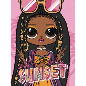 Картина за номерами "L.O.L. Surprise! O.M.G. Sunset", 30х40 см