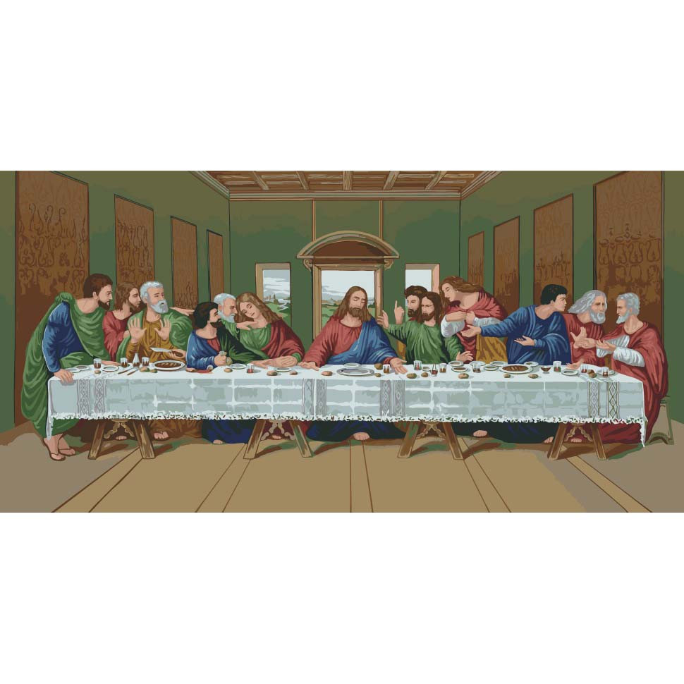 Картина за номерами "Таємна вечеря" 40х80 см Картина по номерам "Тайный ужин" 40х80 см