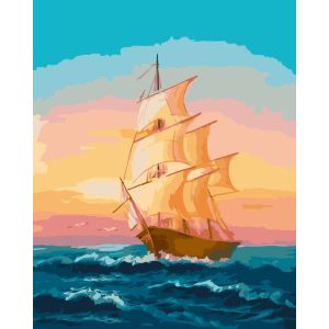 Картина за номерами без підрамника "На хвилях" 40х50 см