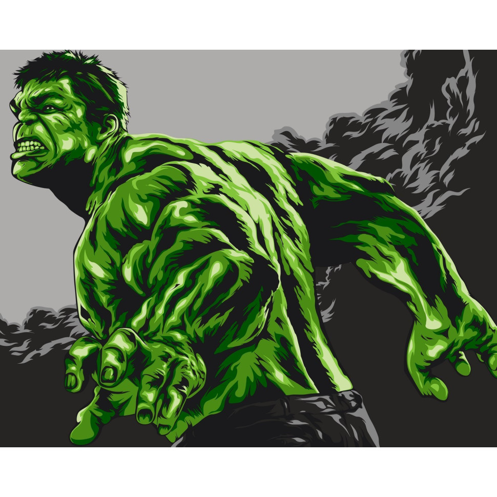 Картина за номерами без підрамника "Неймовірний Халк" 40х50 см Картина за номерами без підрамника "Неймовірний Халк" 40х50 см