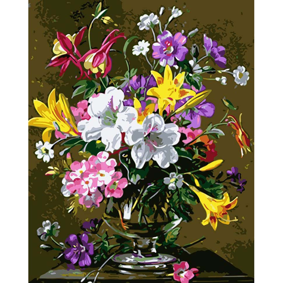 Картина за номерами "Квітковий салют" 40х50 см Картина за номерами "Квітковий салют" 40х50 см