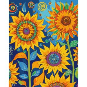 Картина за номерами "Яскраві соняхи" 40х50 см