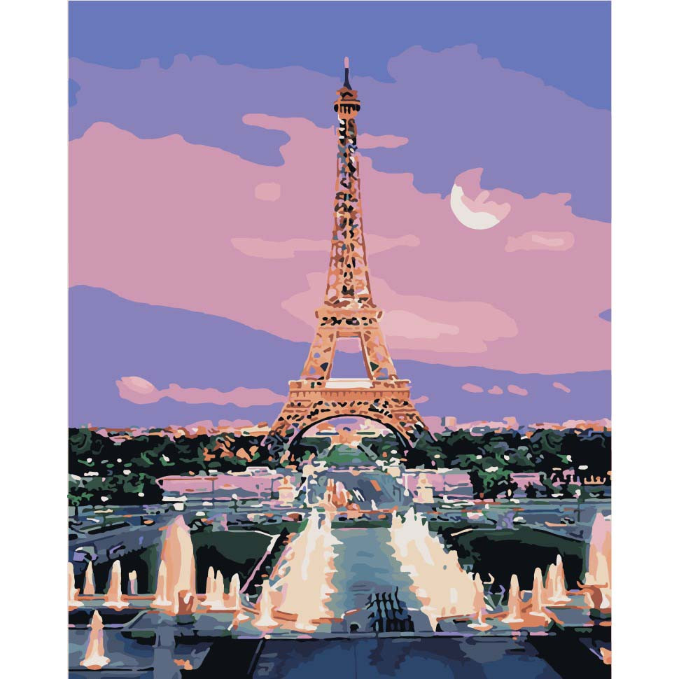 Картина за номерами "Вечірній Париж" 40х50 см Картина за номерами "Вечірній Париж" 40х50 см