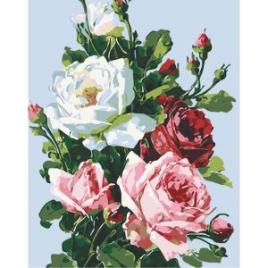 Картина за номерами "Трояндова грація" 40х50 см