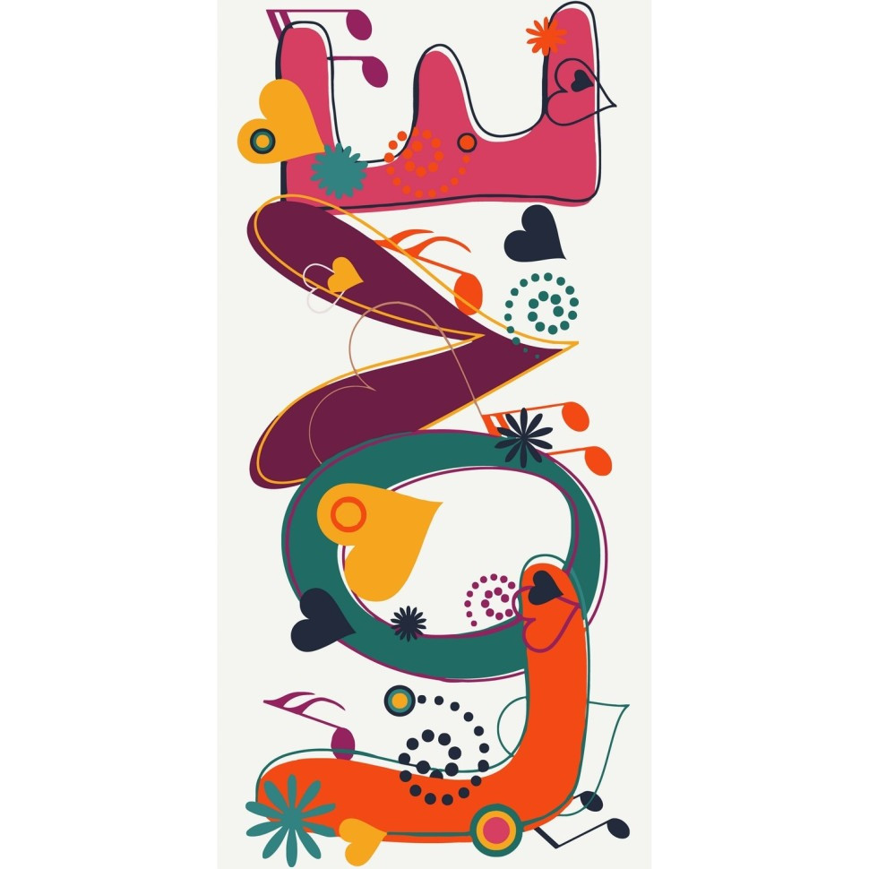 Картина за номерами "LOVE" 40х80 см Картина за номерами "LOVE" 40х80 см