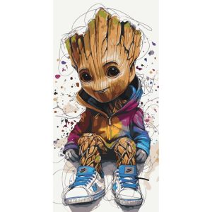 Картина по номерам "Я есть Грут" 40х80 см